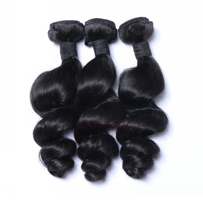EMEDA Brazilian Virgin Hair Loose Wave Best Black hair EXtensions HW007